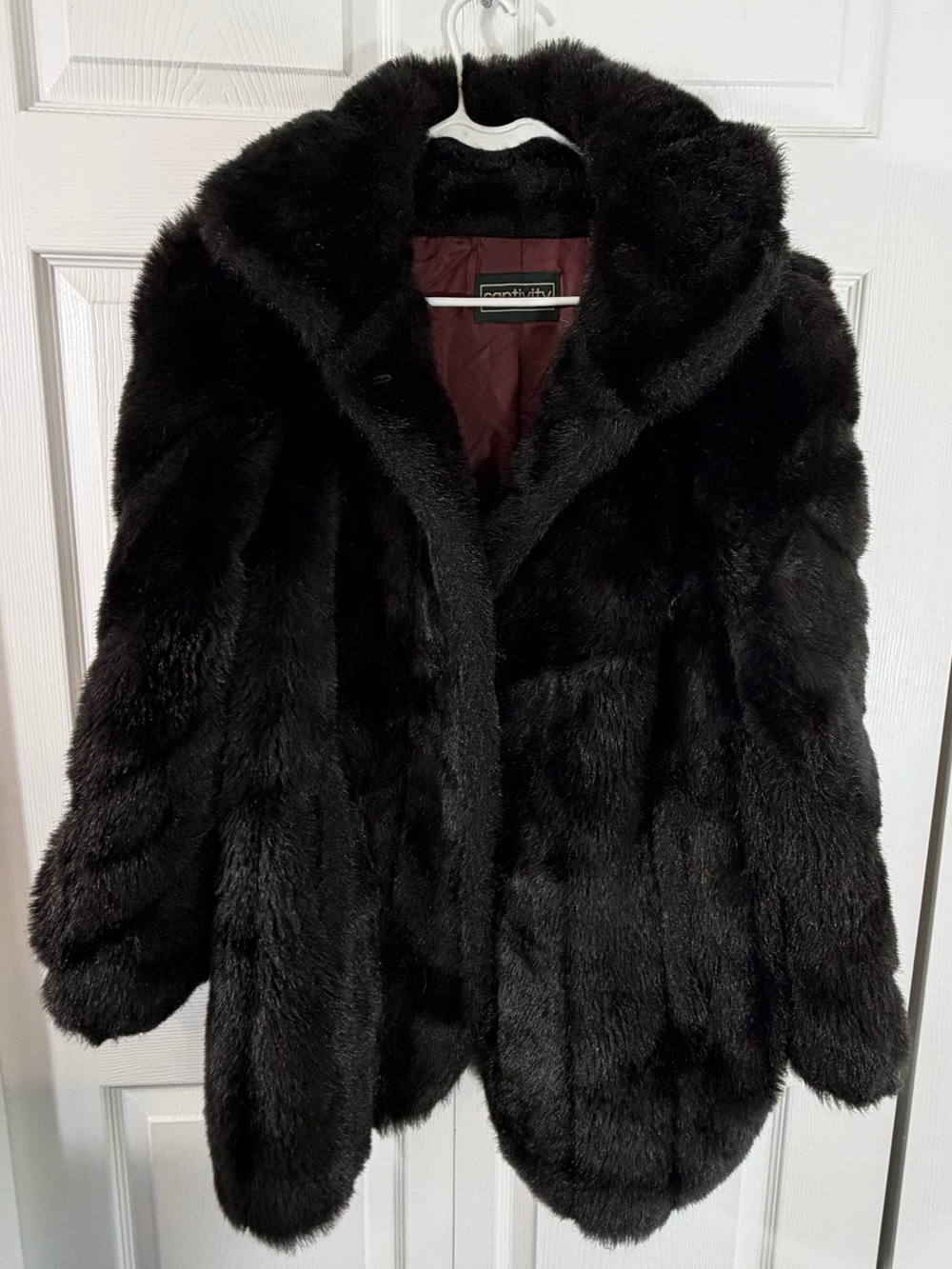 Captivity Vintage Faux Mink Fur Coat Dark Brown Black Women’s Size 16 XL